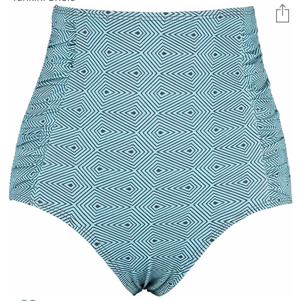 Swim bottoms tummy control with shirred sides